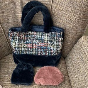 cute furry bags and pouches bundle
